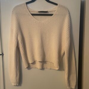 Jenni Kayne XXS Ivory Knit Cotton Pullover Sweater Everyday Classic